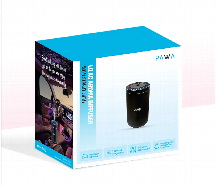 Pawa Lilac Aroma Diffuser With Starry Light - Zoom Image 3