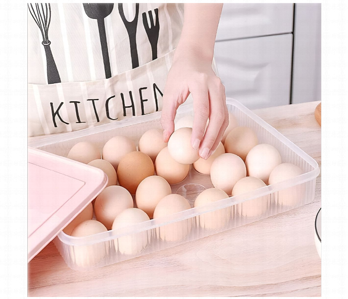 Plastic Egg Storage Box With Lid Pink - Zoom Image 4