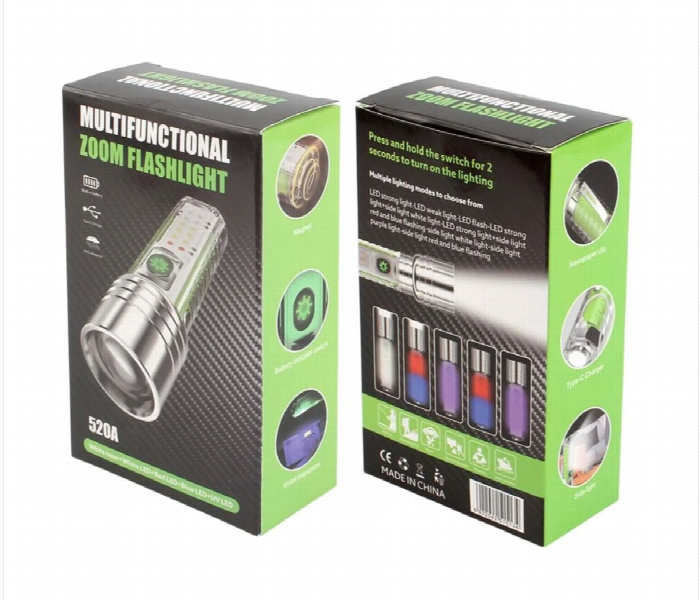 Multifunctional Zoom Flashlight 520A - Zoom Image 7