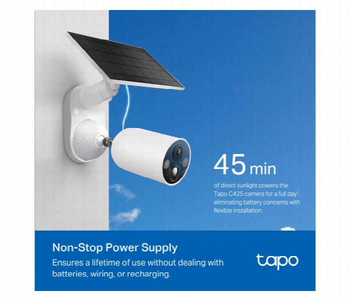 Tapo C425 Kit  Solar Powered Security Camera Kit - Zoom Image 4