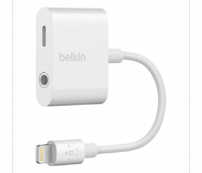 Belkin Lightning  Plus  Aux Adapter Charge Audio Iphone - Zoom Image 1