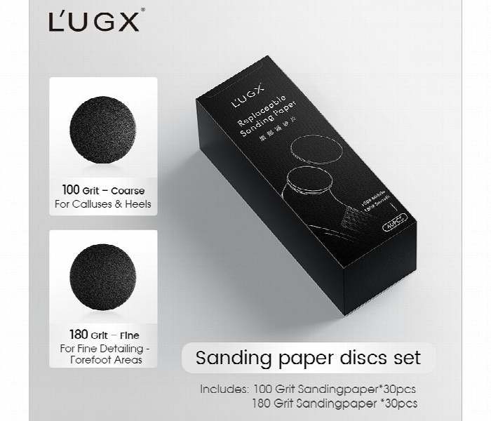 Lugx Replaceable Sanding Paper 100 Grit 180 Grit Nail Drill Bands For Manicure Pedicure Lg 1008