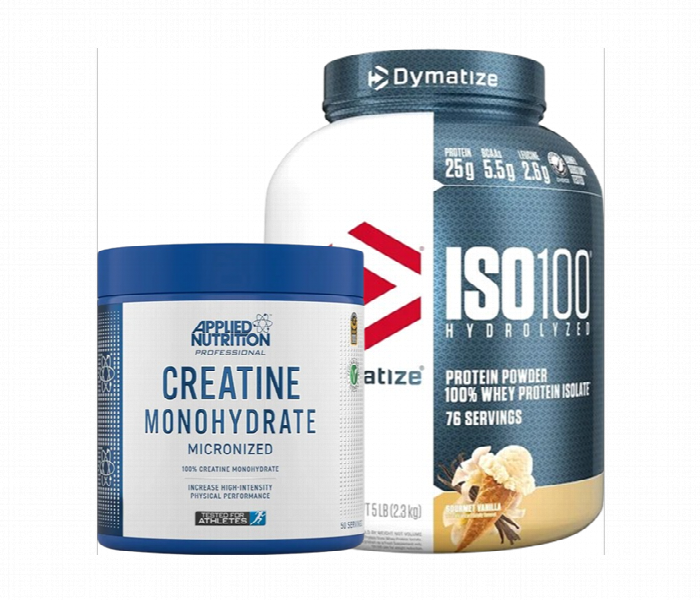 Dymatize Iso100 5Lbs Vanilla And Creatine 250G Combo Stack - Zoom Image 1