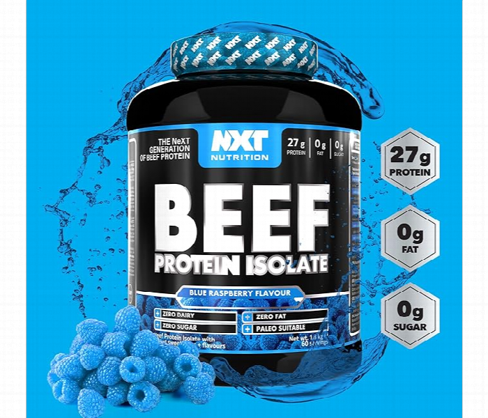 Nxt Beef Protein Isolate 4Lbs Blue Raspberry Flavor - Zoom Image 2