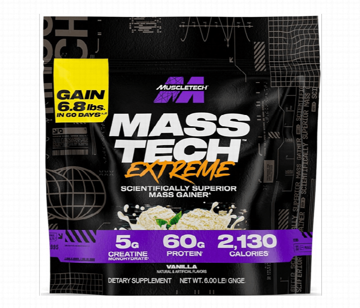 Muscletech Masstech Extreme 2000 6 Lbs Vanilla - Zoom Image 1