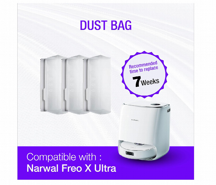 Narwal Disposable Dust Bag Cppja000860000 1L Hepa 3 Pack Replacement - Zoom Image 5