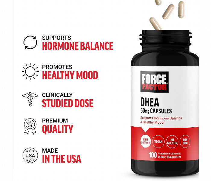 Force Factor Dhea 50Mg 100 Capsules Hormone Support - Zoom Image 2