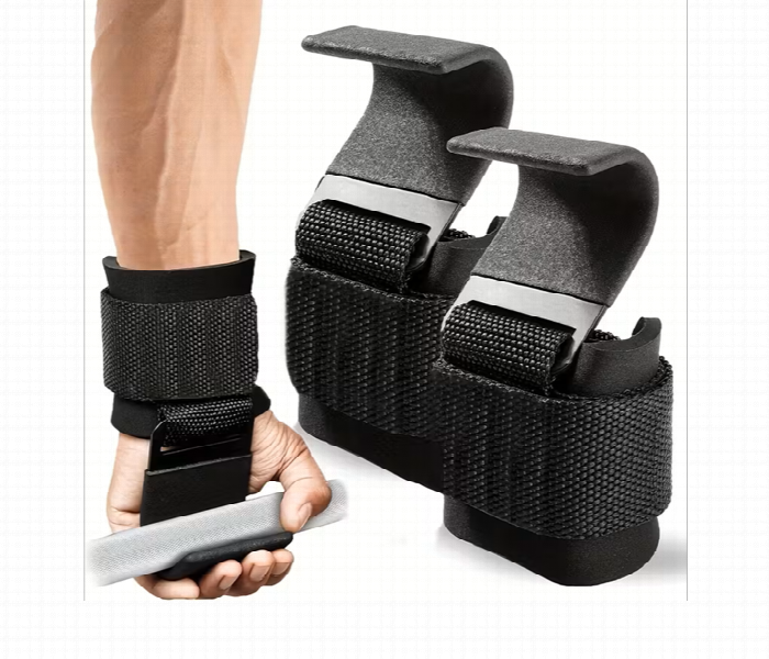 Flexcore Weight Lifting Hooks With Wrist Support Straps - Zoom Image 1
