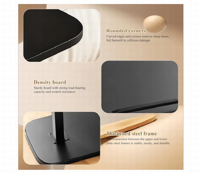 Adjustable Sofa Side Table Rotating Desktop Movable Design - Zoom Image 6