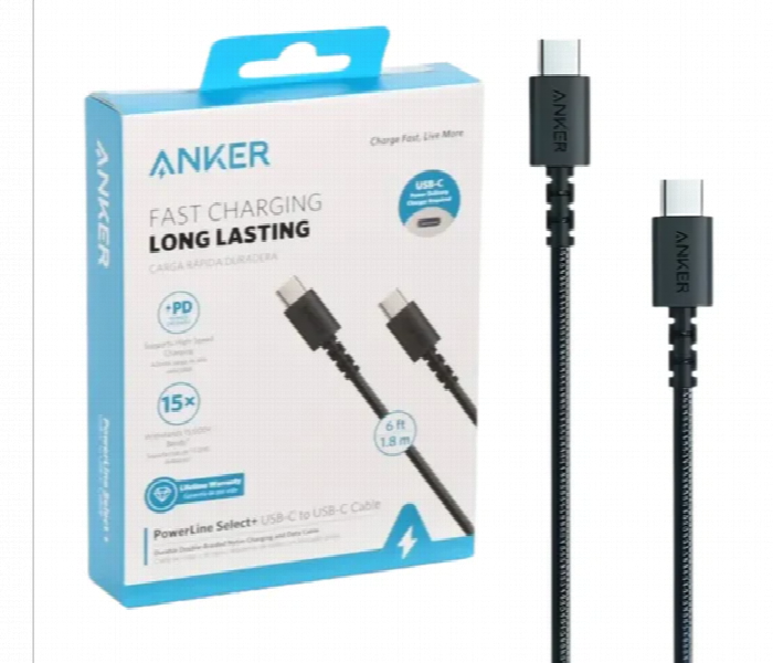 Anker Powerline Selectplus Usb C Cable 6Ft 100W Fast Charge - Zoom Image 1