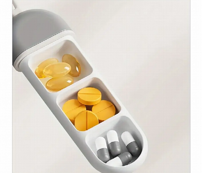 Binyou Organized Portable Pill Box Grey - Zoom Image 2