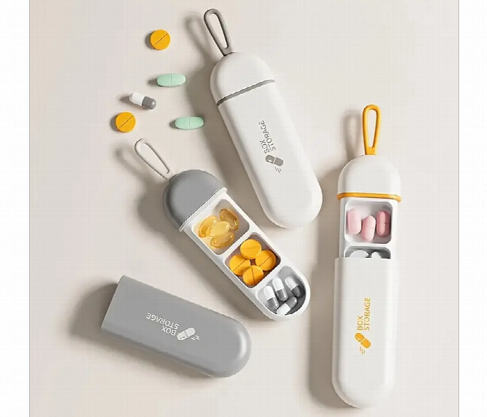 Binyou Organized Portable Pill Box Grey - Zoom Image 4