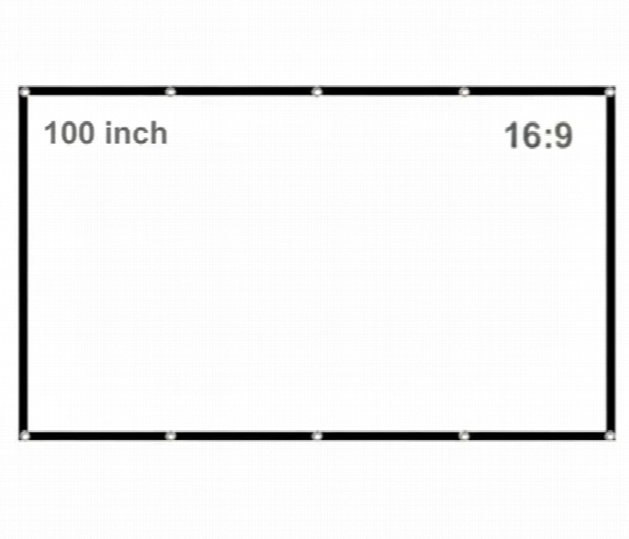 Foldable Projector Screen 100 Inch 160 Degree Viewing Angle - Zoom Image 2