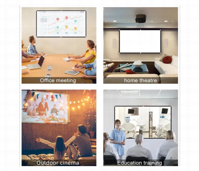 Foldable Projector Screen 100 Inch 160 Degree Viewing Angle - Zoom Image 3