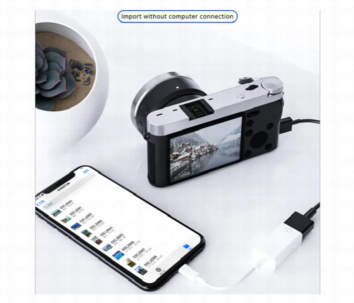 Coteci Cs8857 Lightning Usb Camera Adapter Plug And Play - Zoom Image 2
