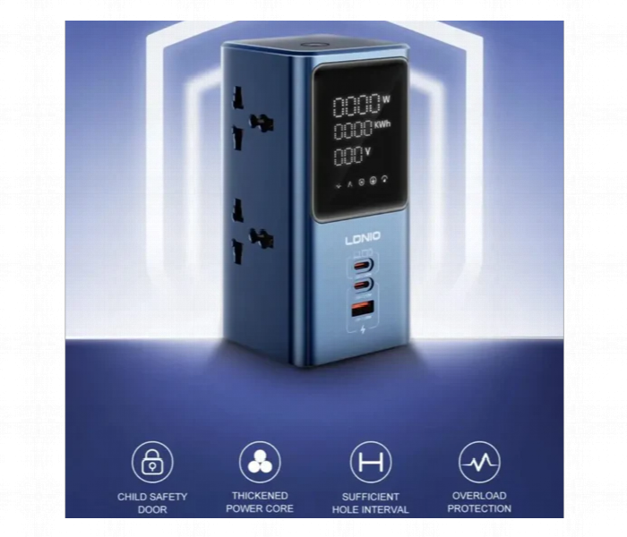 Ldnio Sc2 Tower Socket 2500W With 45W Fast Charging - Zoom Image 3