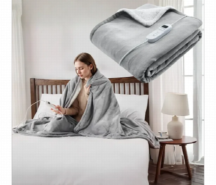 Green Lion Electric Heating Blanket With Timer Control Grey - Zoom Image 1