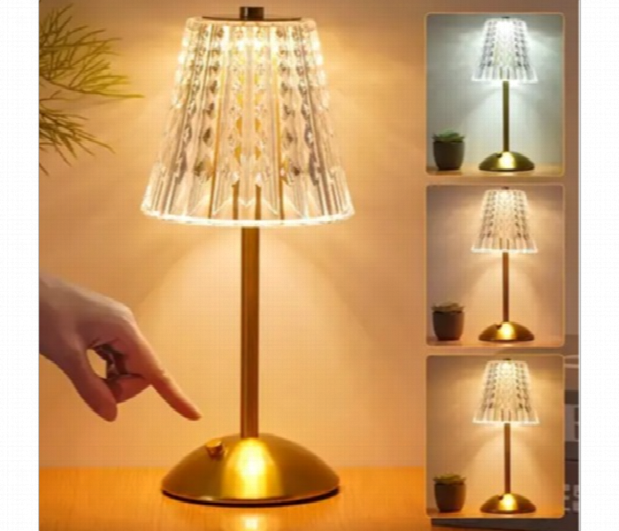 Cordless Led Table Lamp Rechargeable Dimmable Gold - Zoom Image 1