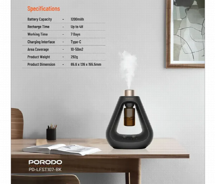 Porodo Aroma Sphere Diffuser 1200Mah Cold Diffusion - Zoom Image 5