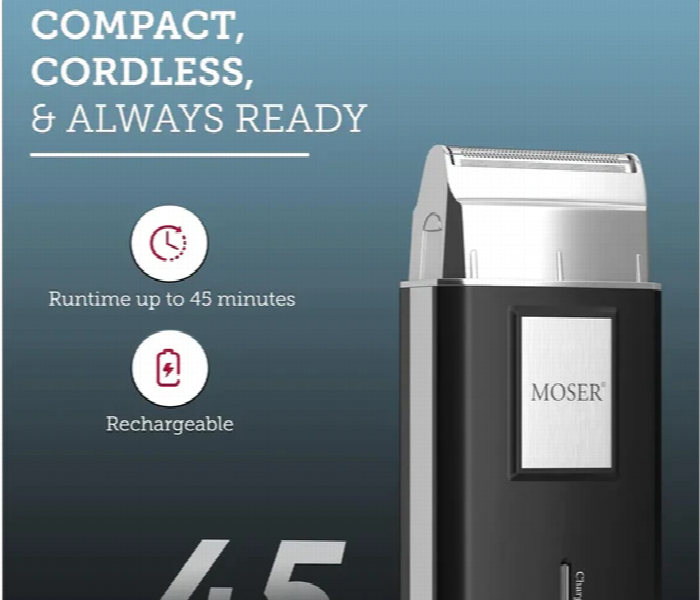 Moser Cordless Mobile Shaver 90Min Runtime Durable Construction - Zoom Image 2