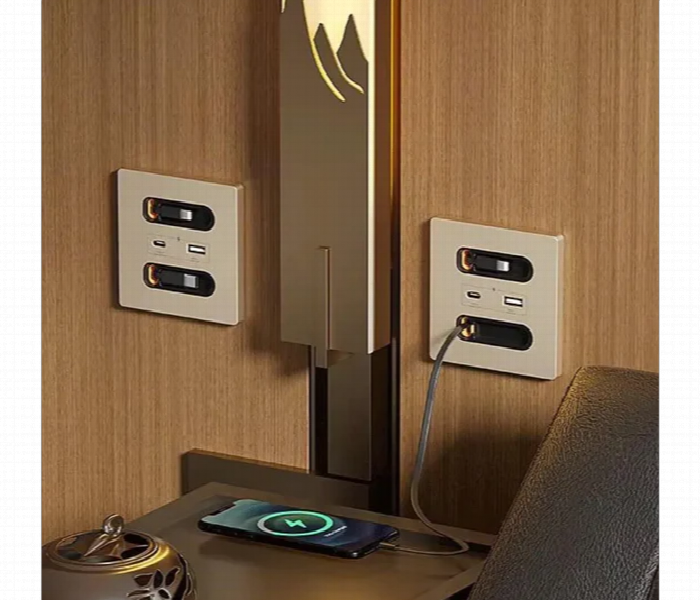 Universal Smart Socket 220V 20W Usb C Wall Panel Durable Construction - Zoom Image 2
