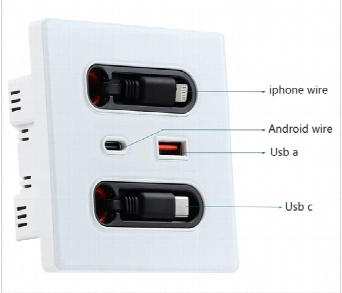 Universal Smart Socket 220V 20W Usb C Wall Panel Durable Construction - Zoom Image 7