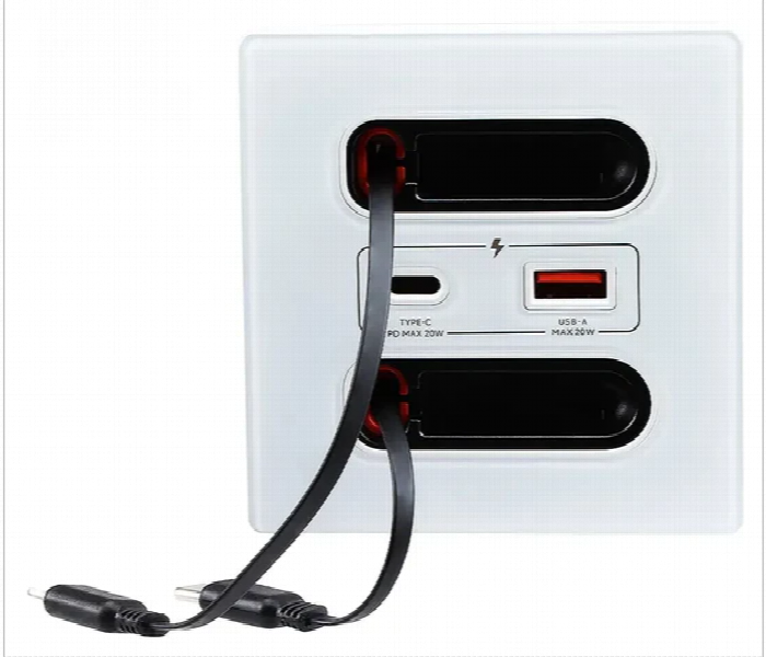 Universal Smart Socket 220V 20W Usb C Wall Panel Durable Construction - Zoom Image 3