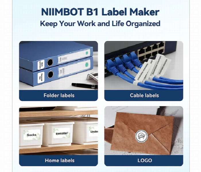 Niimbot B1 Portable Bluetooth Label Printer Inkless 1500Mah - Zoom Image 3
