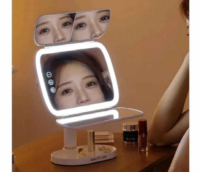 Led Makeup Mirror 3X Magnification Touch Control White - Zoom Image 1