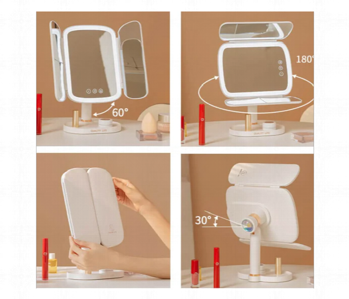 Led Makeup Mirror 3X Magnification Touch Control White - Zoom Image 3