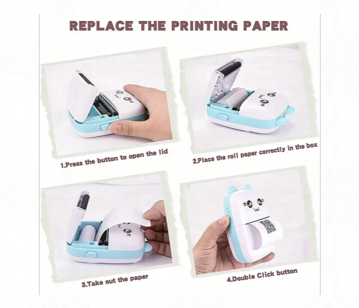 Portable Inkless Bluetooth Mini Pocket Wireless Thermal Printer - Zoom Image 3