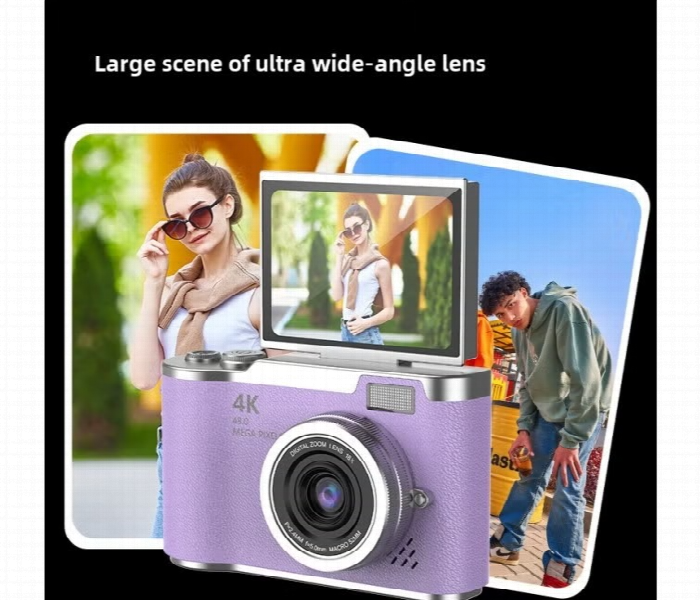 Lk007 Digital Camera 48Mp Flip Screen Purple Camera - Zoom Image 3