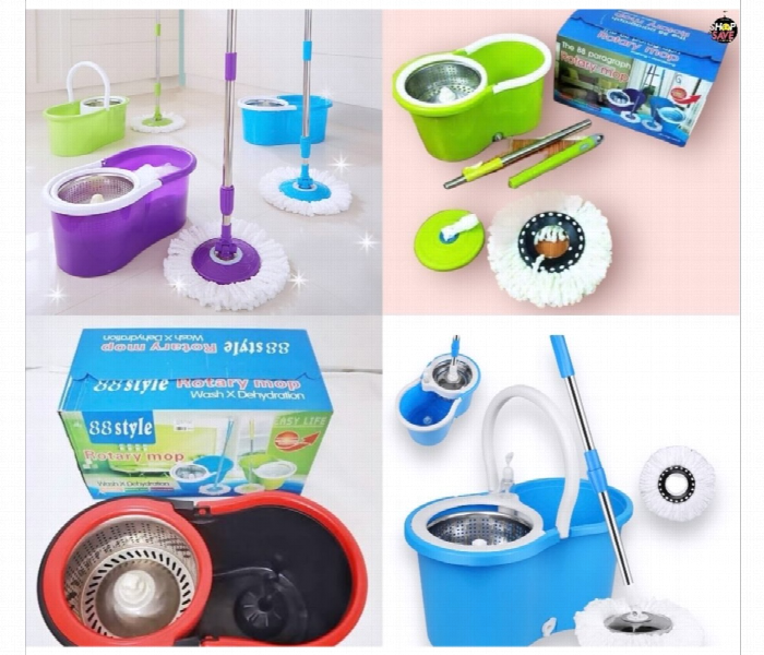 360 Spin Mop Set With Easywring Microfiber Bucket - Zoom Image 3
