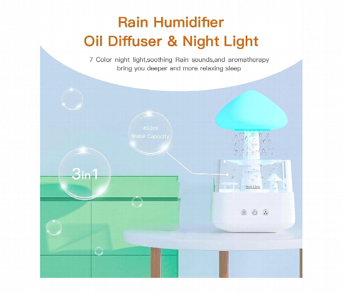 Mushroom Rain Drop Humidifier Bluetooth Speaker - Zoom Image 3