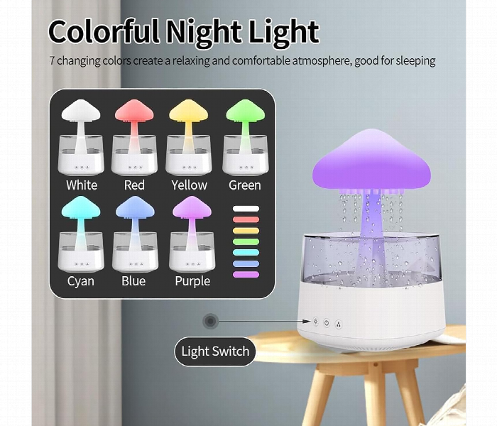 Mushroom Rain Drop Humidifier Bluetooth Speaker - Zoom Image 4