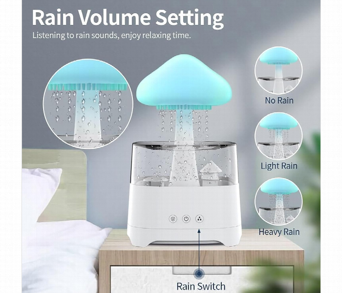 Mushroom Rain Drop Humidifier Bluetooth Speaker - Zoom Image 2