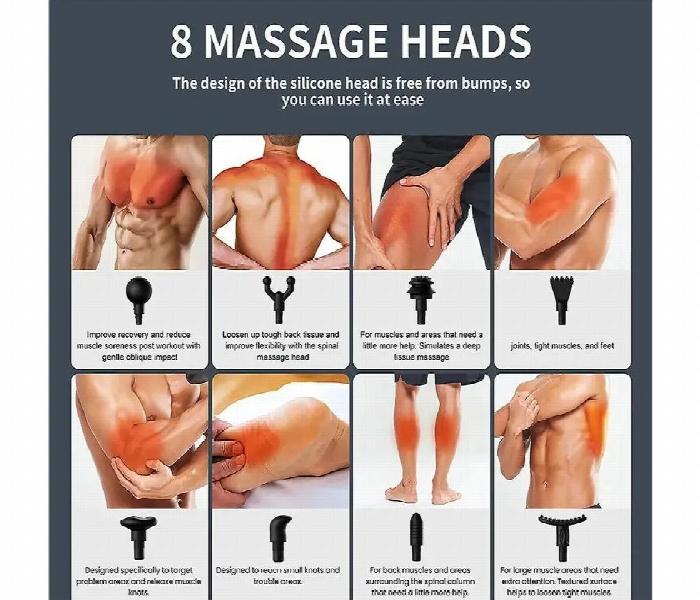 Cordless Deep Tissue Handheld Massager Usb Rechargeable - Zoom Image 2