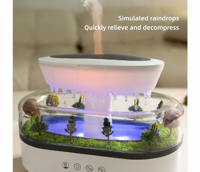 Raindrop Aroma Diffuser 286 Led Mist Humidifier - Zoom Image 3