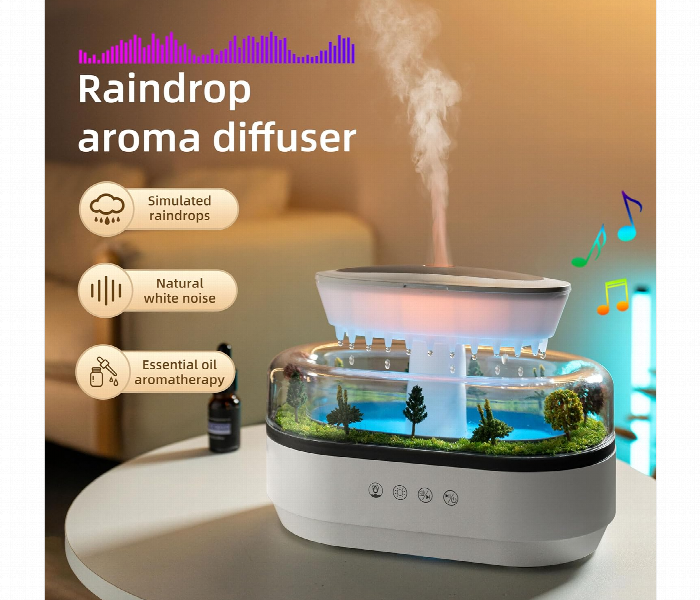 Raindrop Aroma Diffuser 286 Led Mist Humidifier - Zoom Image 2