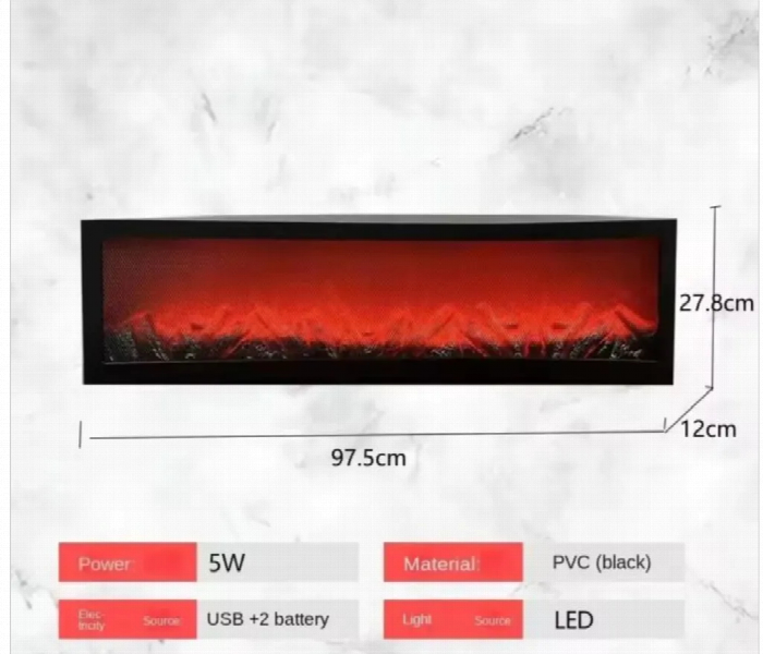 Led Fireplace Lantern 60 Into 20Cm Realistic Flame Effect - Zoom Image 3