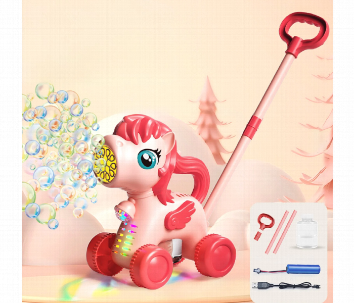Toddler Deer Bubble Machine Push Toy With Light Effects - Zoom Image