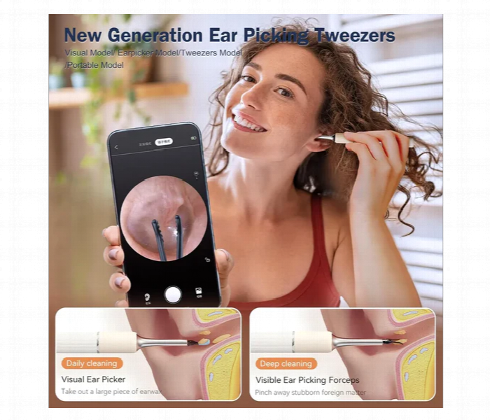 Generic 4 In 1 Visual Ear Pick 10Mp Type C Rechargeable - Zoom Image 3