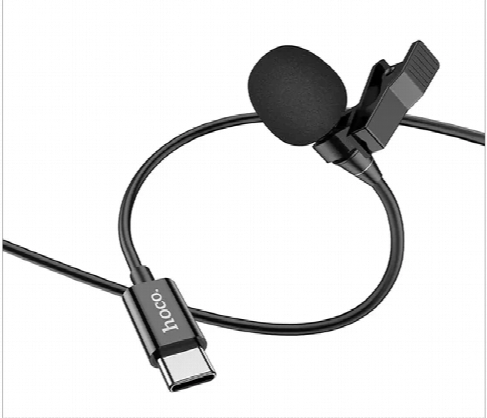 Hoco L14 Lavalier Microphone Type C 2M Omnidirectional Black - Zoom Image 3