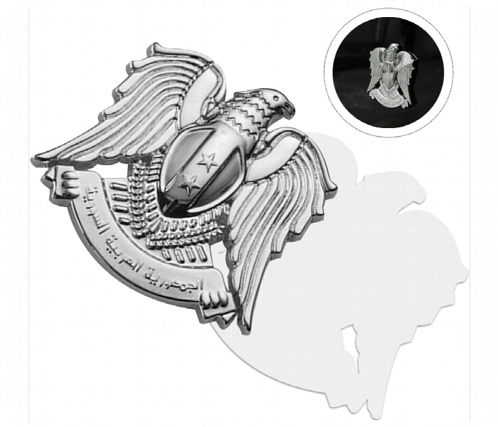 3D Metal Sticker Falcon Silver Eagle Design - Zoom Image 2