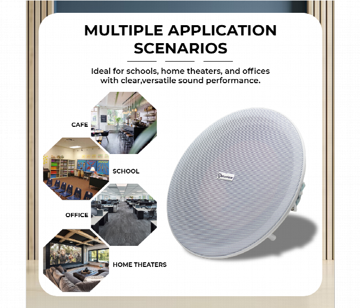 Secuview 25W Pa Ceiling Speaker Sv Cht825W High Performance Audio Solution - Zoom Image 4