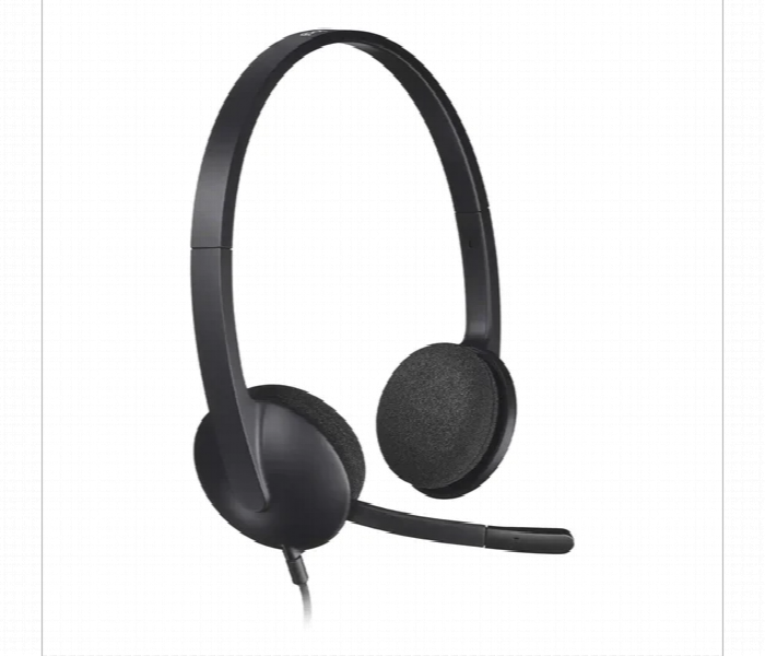 Logitech H340 Usb Computer Headset With Stereo Sound Black - Zoom Image 1