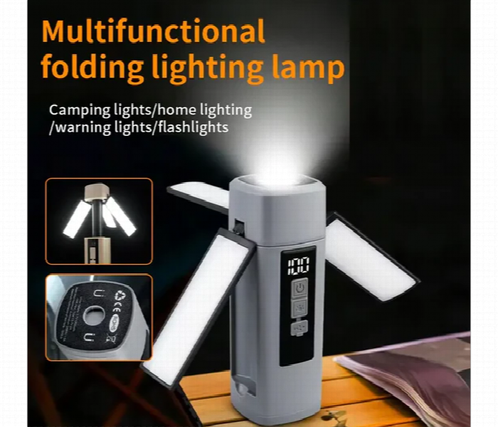 Camping Rotatable Led Flashlight 1800Mah Type C Gray - Zoom Image 3