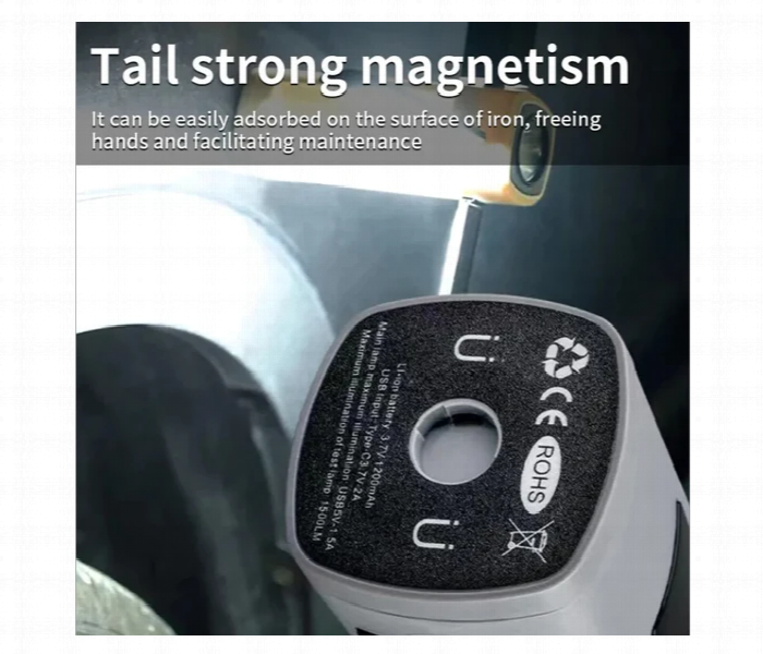 Camping Rotatable Led Flashlight 1800Mah Type C Gray - Zoom Image 6