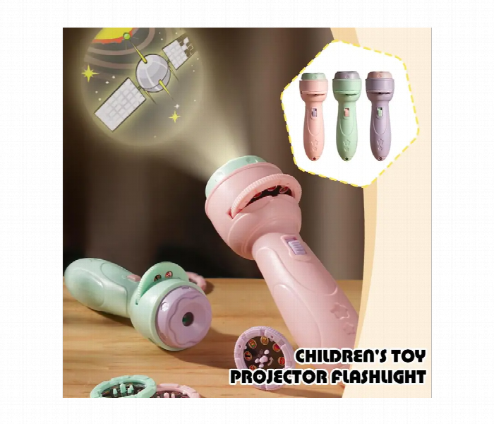 Kids Projector Flashlight Toy Featuring A Projection Function For Educational Learning And Playtime - Zoom Image 1