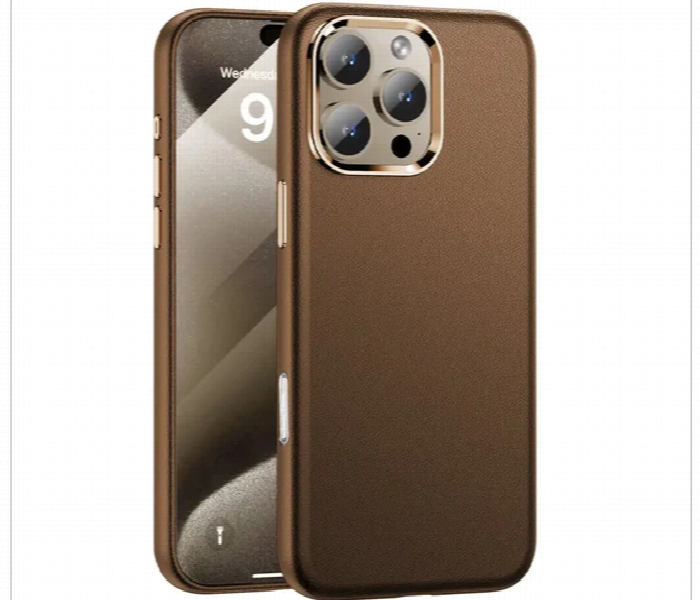 Yesido Pc09 Leather Case Iphone 16 Pro Max Brown - Zoom Image 1